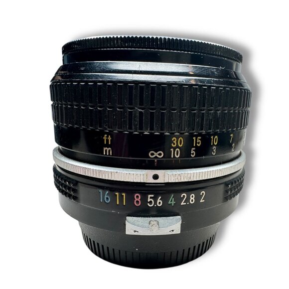 Nikon NIKKOR 50mm f/2 AI Lens Japan w/ Caps Clean Glass Fast Prime - Picture 6 of 13